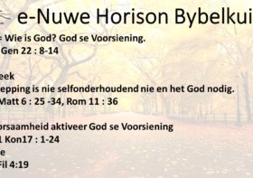 Wie is God? God se Voorsiening