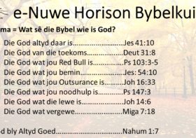 Wat sê die Bybel wie is God?