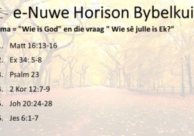 “Wie is God” en die vraag ” Wie sê julle is Ek?”