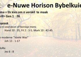 My Keuse – Ek kies om ‘n verskil te maak
