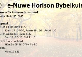 My Keuse – Ek kies om te volhard