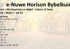My buurman se Bybel – Eskom of Solar