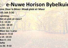 Daar is Meer: Maak plek vir Meer