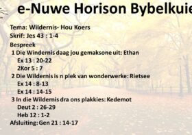 Wildernis- Hou Koers