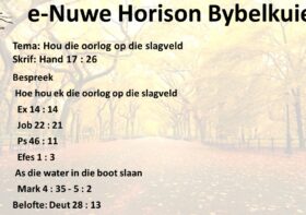 Hou die oorlog op die slagveld