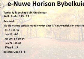 Jy is geskape vir hierdie uur
