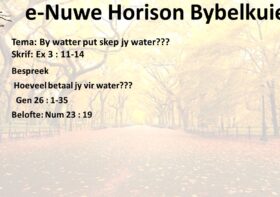 By watter put skep jy water???