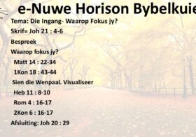 Die Ingang- Waarop Fokus jy?