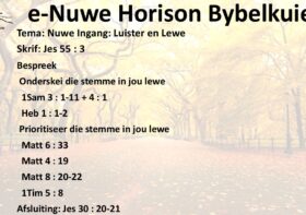 Nuwe Ingang: Luister en Lewe