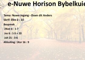 Nuwe Ingang: Doen dit Anders