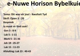 Dit was vir jou! – Kwalteit Tyd