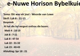 Dit was vir jou! – Woorde van Lewe