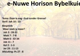 Daar is nog- God sonder Grense!